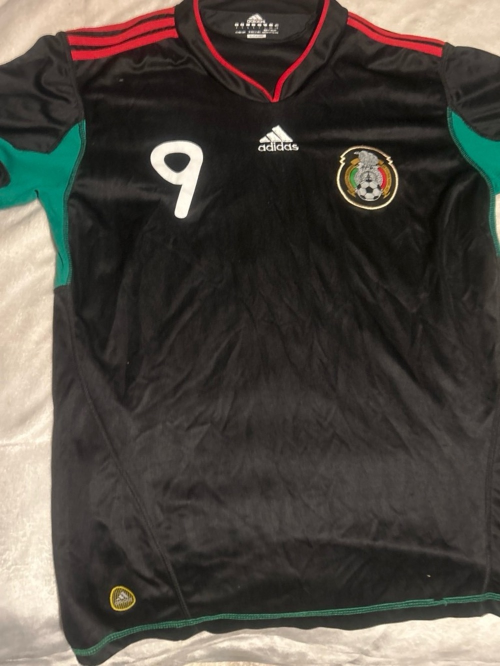 Adidas Mexico Black Soccer Jersey - Black/Green